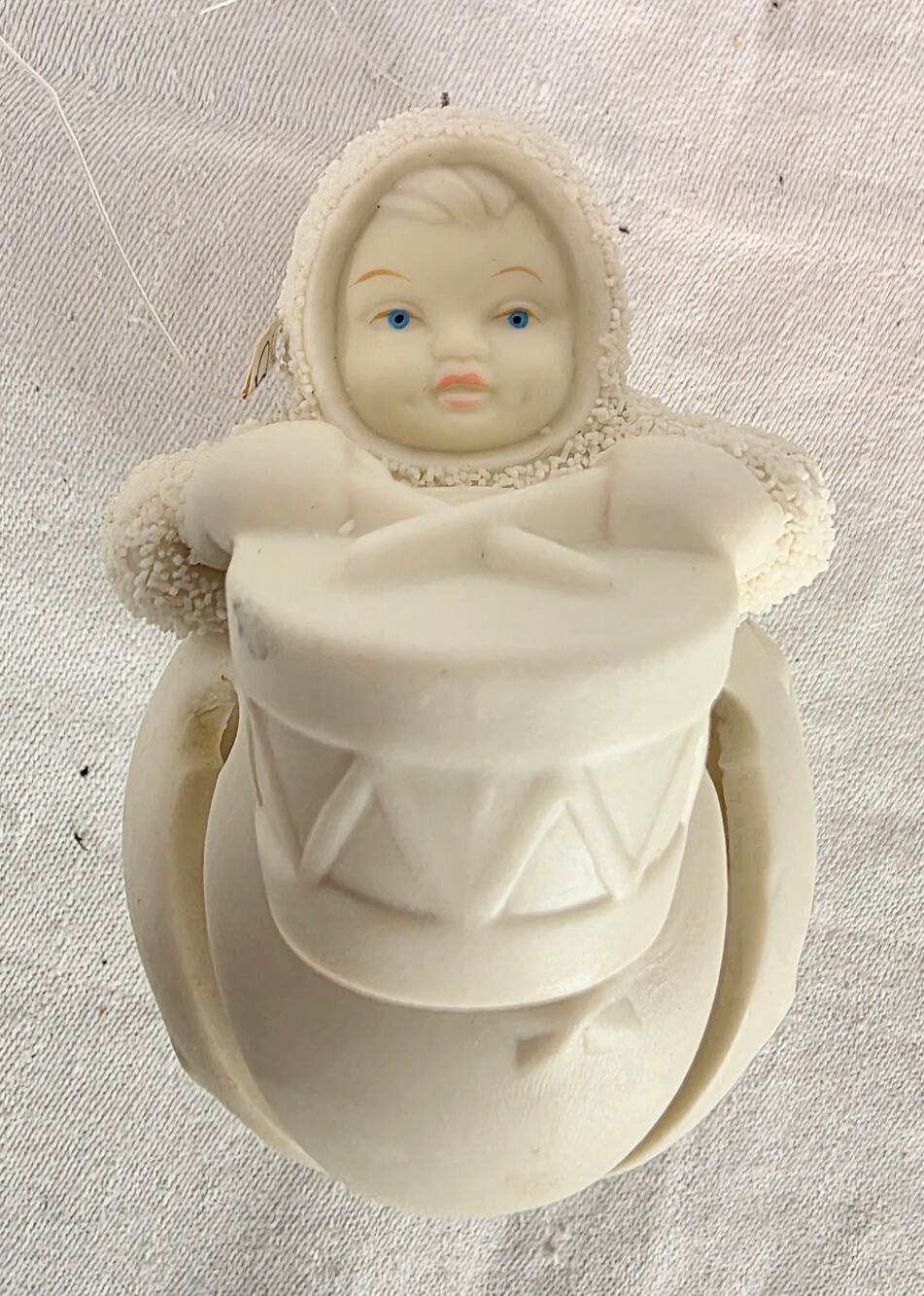 Vintage Dept. 56 Snowbabies #68594 Little Drummer Jinglebaby Ornament NOS NIB